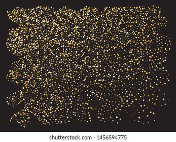Luxury festive abstract squares.  Vector illustration space. Decorative element for your design. Gold bright shiny chaotic texture for celebrations and holidays.