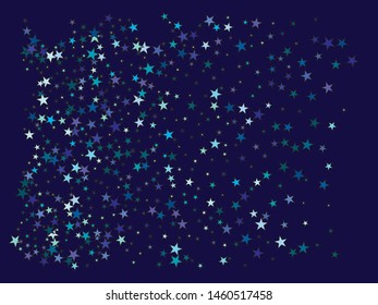 Luxury festive abstract stars.  Vector illustration vintage. Stylish glitter design's elements. Blue bright modern chaotic texture for celebrations and holidays.