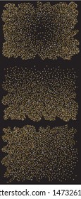 Luxury festive abstract stars.  Vector illustration object. Vintage design's elements. Gold bright modern chaotic textures set for celebrations and holidays.