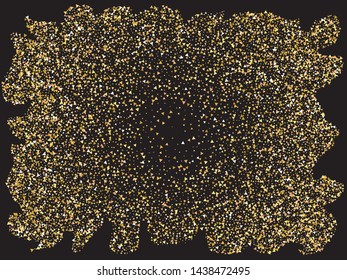 Luxury festive abstract triangles.  Magic design's elements. Vector illustration object. Gold bright modern chaotic texture for celebrations and holidays.