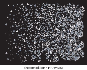 Luxury festive abstract triangles.  New design's elements. Vector illustration object. Silver bright modern chaotic texture for celebrations and holidays.