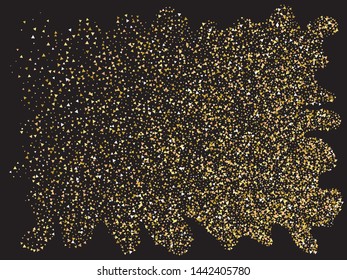 Luxury festive abstract triangles.  Vector illustration object. New design's elements. Gold bright modern chaotic texture for celebrations and holidays.