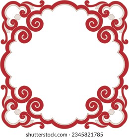 Luxury festive Chinese oriental traditional culture premium classical decoration red gold line art design vector illustration. Covers, greeting cards, logos, packaging, posters, backgrounds -Greeting