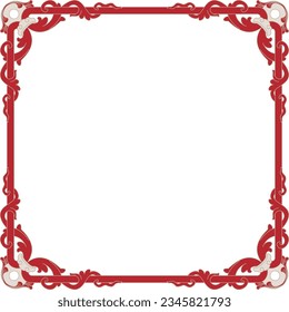 Luxury festive Chinese oriental traditional culture premium classical decoration red gold line art design vector illustration. Covers, greeting cards, logos, packaging, posters, backgrounds -Greeting