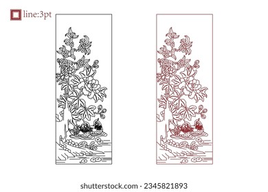 Luxury festive Chinese oriental traditional culture premium classical decoration red gold line art design vector illustration. Covers, greeting cards, logos, packaging, posters, backgrounds -Greeting