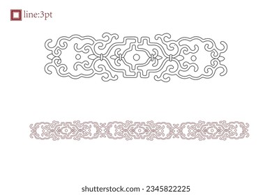 Luxury festive Chinese oriental traditional culture premium classical decoration red gold line art design vector illustration. Covers, greeting cards, logos, packaging, posters, backgrounds -Greeting