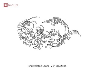 Luxury festive Chinese oriental traditional culture premium classical decoration red gold line art design vector illustration. Covers, greeting cards, logos, packaging, posters, backgrounds -Greeting 