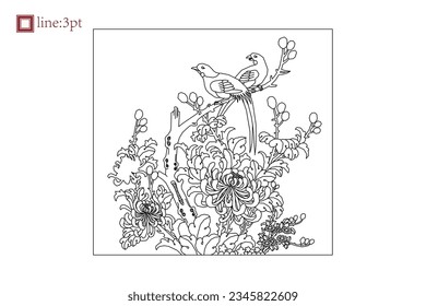 Luxury festive Chinese oriental traditional culture premium classical decoration red gold line art design vector illustration. Covers, greeting cards, logos, packaging, posters, backgrounds -Greeting 
