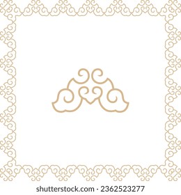Luxury festive Chinese oriental traditional culture premium classical decoration red gold line art design vector illustration. Covers, greeting cards, logos, packaging, posters, backgrounds -Greeting 