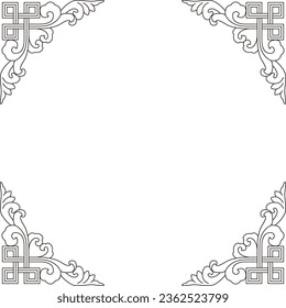 Luxury festive Chinese oriental traditional culture premium classical decoration red gold line art design vector illustration. Covers, greeting cards, logos, packaging, posters, backgrounds -Greeting 