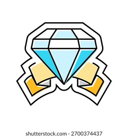 luxo acabamento cor ícone vetor. sinal de acabamento de luxo. ilustração símbolo isolado