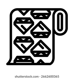 vetor de ícone de linha de acabamento de luxo. símbolo de contorno isolado ilustração preta