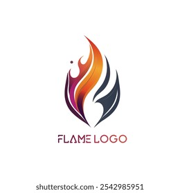  Diseño de logotipo de llama de fuego de lujo