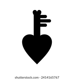 Luxury Flat Vector Logo Design. Art style logo design for luxury company, personal brand. Letters Creative logo Abstract heart key logo. for brochures, banners and more