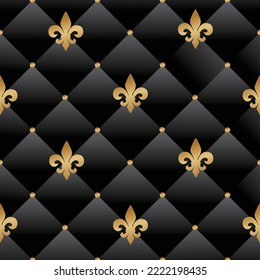 Luxury fleur de lis seamless repeat pattern