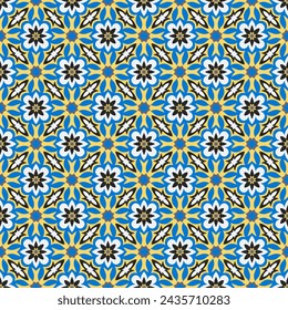 Luxury floral art seamless pattern. Art forms are grouped and arranged in a specific order. Vector image for print, textile, packaging, interior design and your other projects.