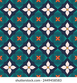 Luxury floral art seamless pattern. Art forms are grouped and arranged in a specific order. Vector image for print, textile, packaging, interior design and your other projects.