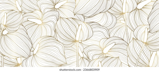 Luxury floral background with royal calla lilies flowers. Light vector background for various designs, creating wallpapers, cards, posts on social networks.