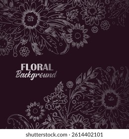 luxury floral background vector illustration