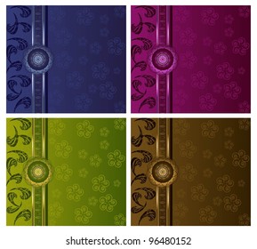 Luxury floral backgrounds set
