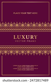 luxury floral batik with ethnic elements and ornamental frame