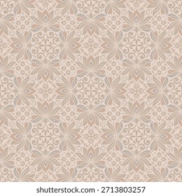 luxury floral damask pattern seamless vector background featuring ornate damask pattern details and vintage botanical elements, creating an elegant decorative ideal for textiles, wallpapers, packaging