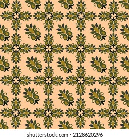 luxury floral flower geometric pattern. Seamless vector background vector in illustration