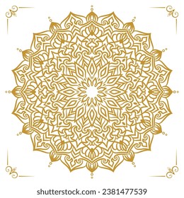 luxury floral golden mandala for indian wedding invitation card template design islamic arabic mandala ornament background 