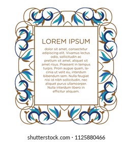 luxury floral label template