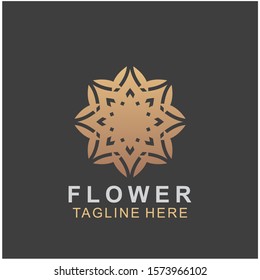 Luxury floral logo design. Ornament flower abstract vector. jewel boutique vector sign.