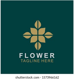 Luxury floral logo design. Ornament flower abstract vector. jewel boutique vector sign.