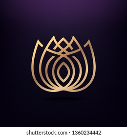 Luxury floral logo design. Vector image.