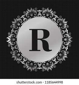 Luxury floral metallic circle style ornament for decors, templates, backgrouns