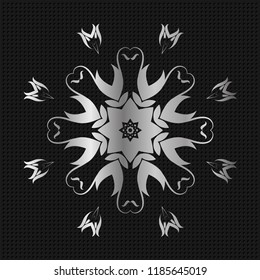 Luxury floral metallic circle style ornament for decors, templates, backgrouns