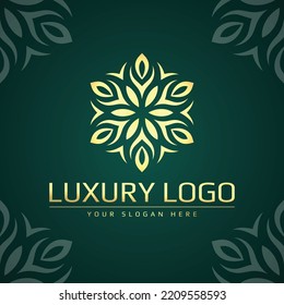 Luxury floral ornament logo emblem. For clothing, beauty, cosmetic, fashion brand