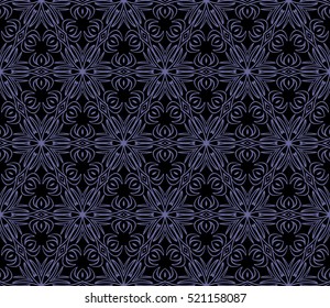 Luxury floral ornament. seamless pattern. black and lilac color. vector illustration. for invitation, holiday, wedding, cover book