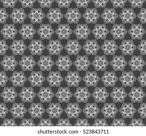 Luxury floral ornament. seamless pattern. grey color. vector illustration. for wallpaper, invitation