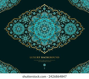 Luxury floral pattern on a black background. Vector ornament. Paisley elements. Great for fabric, invitation, wallpaper, decoration, packaging or any desired idea.