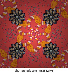 Luxury floral pattern. Square invite template. Decorative vintage print. Unusual greeting in oriental boho chic style. Round flower ornament. Vector invitation with colored mandala design element.