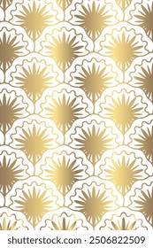 Luxury floral pattern, striped leaves, minimalistic