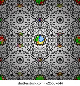 Luxury floral pattern. Vector invitation with colored mandala design element. Square invite template. Decorative vintage print. Unusual greeting in oriental boho chic style. Round flower ornament.