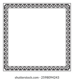 Luxury floral rectangle corner certificate page border pattern line photo thai frame islamic wedding invitation background