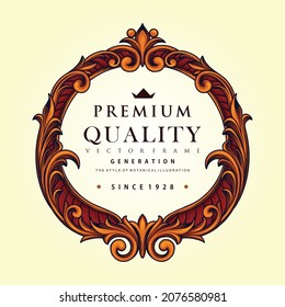 Luxury Floral Ring Frame Best Ornaments Vector Illustrations For Your Work Logo, Mascot Merchandise T-shirt, Stickers And Label Designs, Poster, Greeting Cards Advertising Business Company Or Brands.