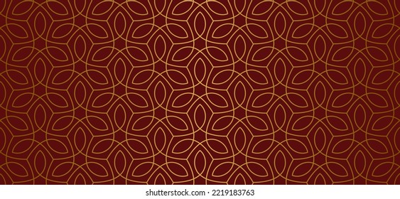 Luxury floral seamless pattern. Abstract geometric background in minimalistic linear style. Stylish elegant design for fabric, print, cover, banner, invitation, wrapping, wall art.