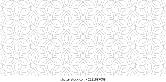 Luxury floral seamless pattern. Abstract geometric background in minimalistic linear style. Stylish elegant design for fabric, print, cover, banner, invitation, wrapping, wall art.