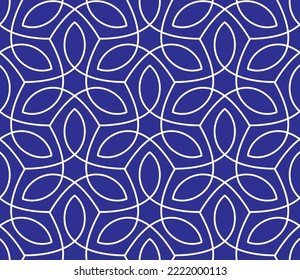 Luxury floral seamless pattern. Abstract geometric background in minimalistic linear style. Stylish elegant design for fabric, print, cover, banner, invitation, wrapping, wall art.