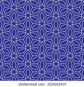 Luxury floral seamless pattern. Abstract geometric background in minimalistic linear style. Stylish elegant design for fabric, print, cover, banner, invitation, wrapping, wall art.