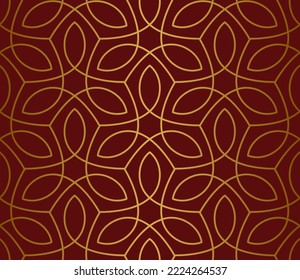 Luxury floral seamless pattern. Abstract geometric background in minimalistic linear style. Stylish elegant design for fabric, print, cover, banner, invitation, wrapping, wall art.