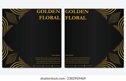luxury floral social media template. suitable for social media post, web banner, cover and card design
