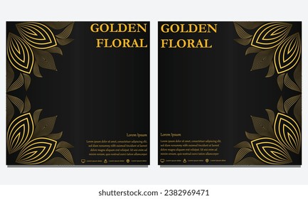 luxury floral social media template. suitable for social media post, web banner, cover and card design
